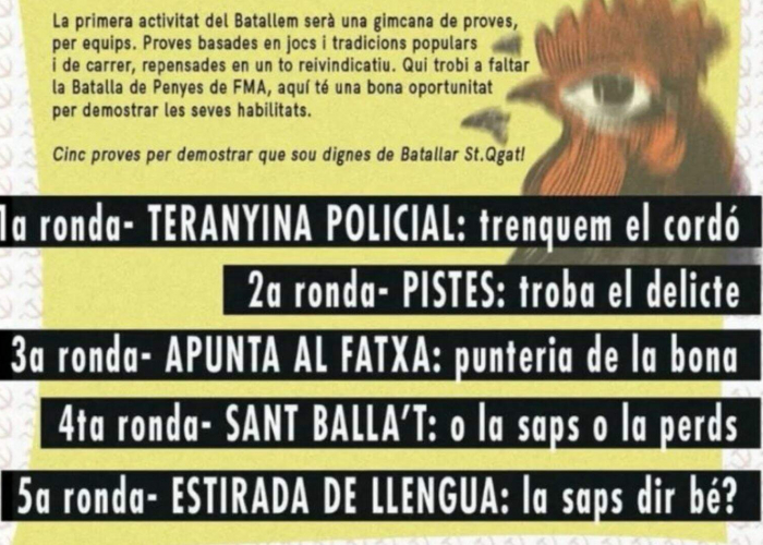 "Apunta al facha" y "rompe el cordón policial": la "gincana" radical que Junts y ERC permiten en Sant Cugat